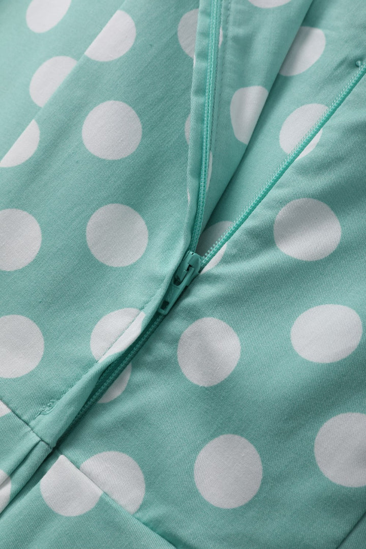 PREORDER - Lily Sage Green Polka Dot Dress - Expected dispatch 15th of September