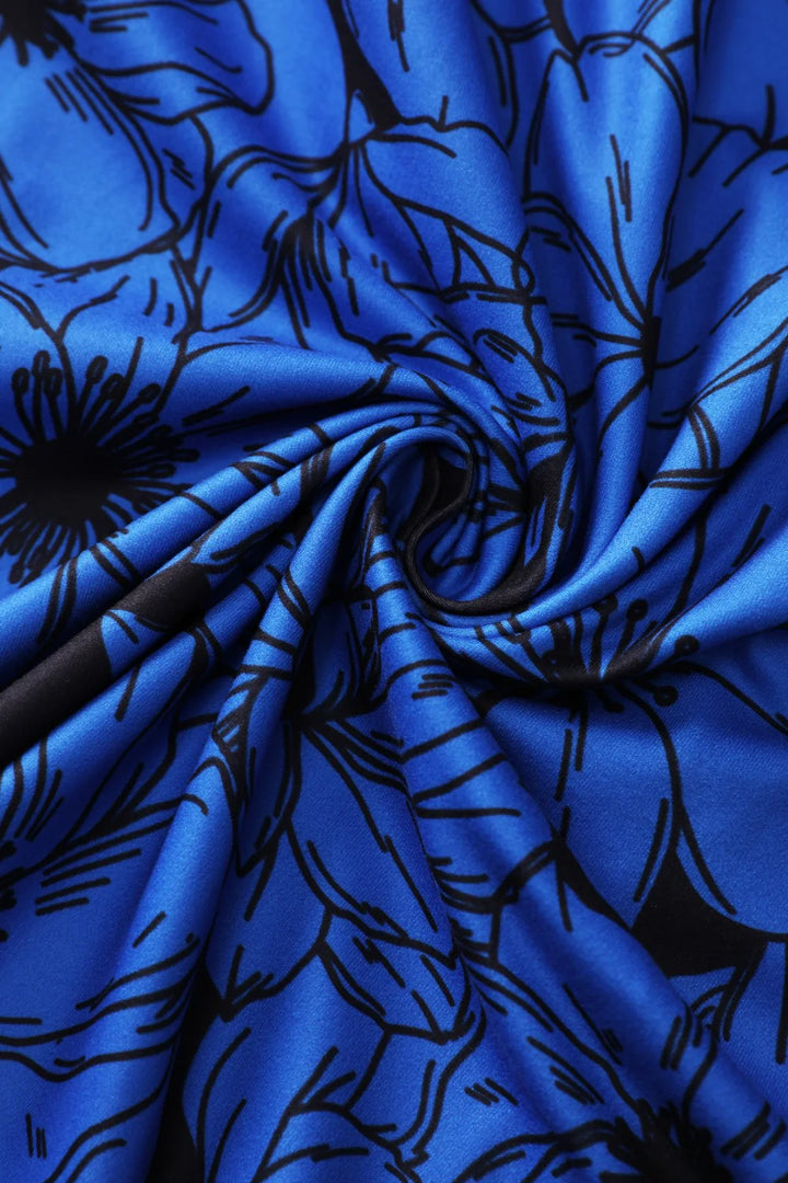 PREORDER - Julia Blue Floral Tea Dress - Estimated dispatch 18th of June
