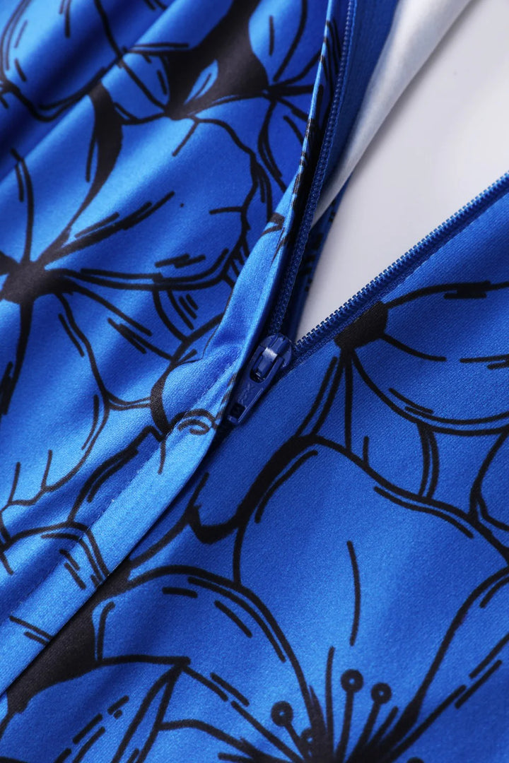 PREORDER - Julia Blue Floral Tea Dress - Estimated dispatch 18th of June