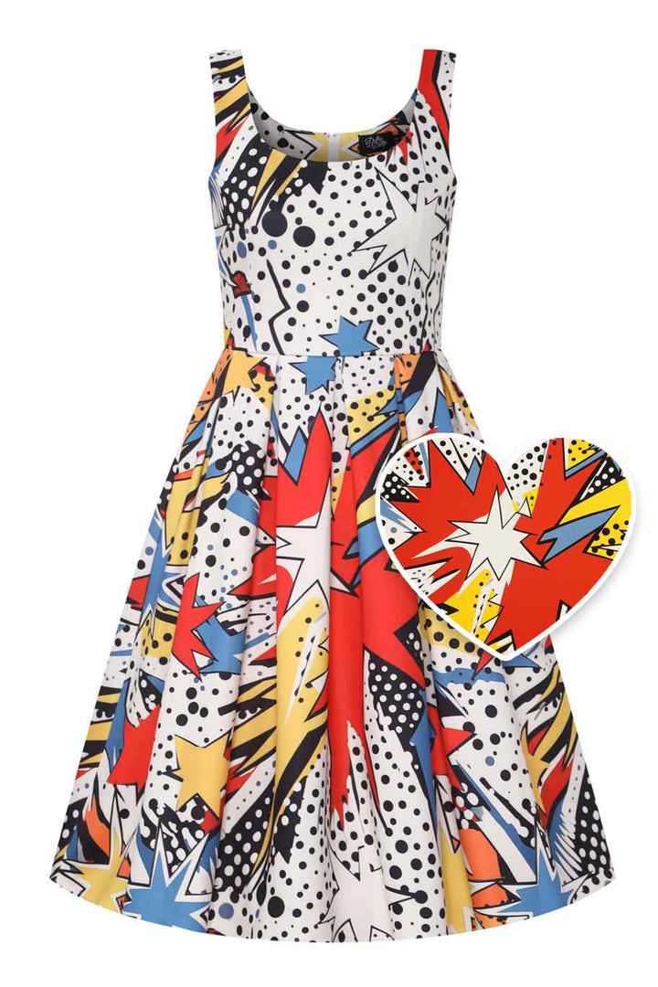 PREORDER - Amanda Pop Art Explosion Dress - Estimated dispatch 28th of November