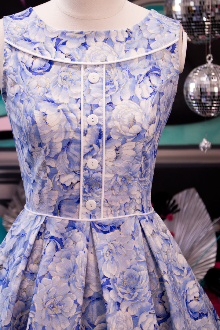 Elizabeth Dress in Sky Floral