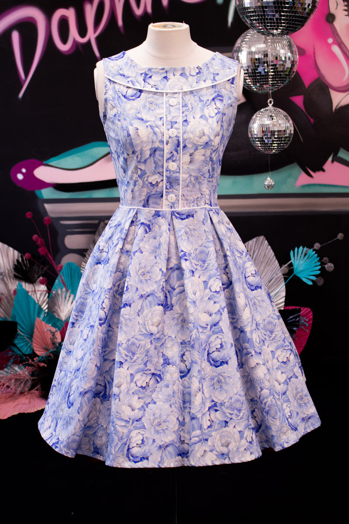 Elizabeth Dress in Sky Floral