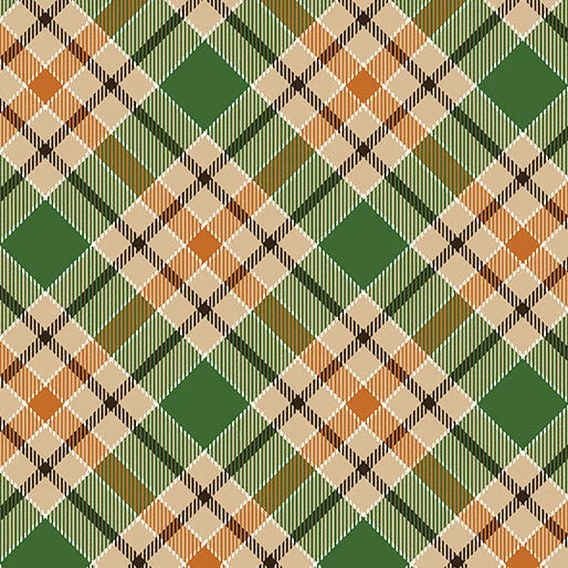 PREORDER - Rust & Green Plaid Midi Dress - Expected dispatch date 29th of September