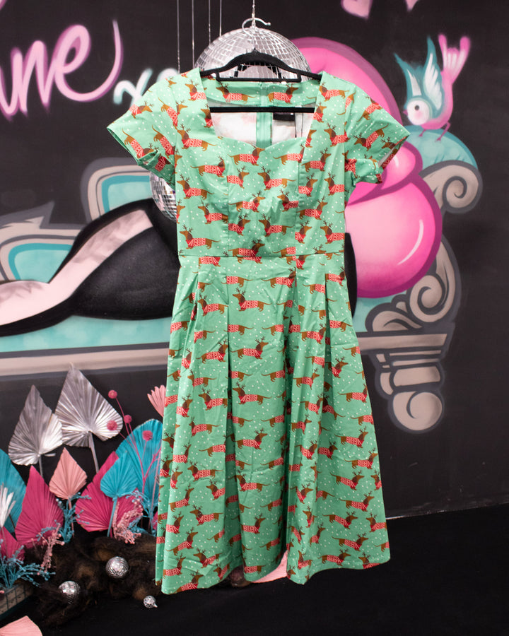 Christmas Dog Pixie Dress Size XXS (6) - Love Daphne