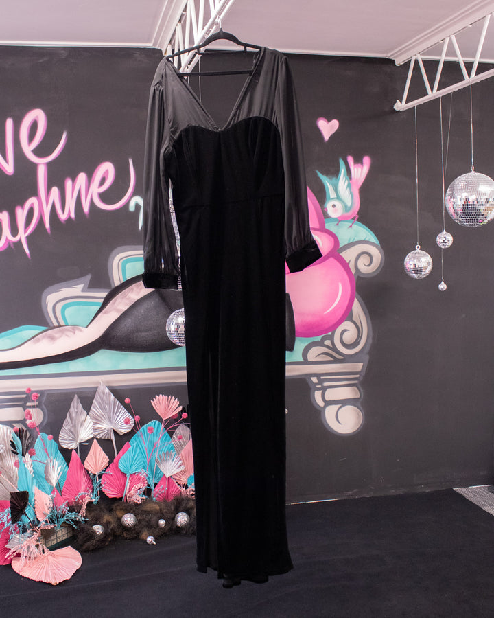 Velvet Maxi Dress Size XL (16) - Collectif