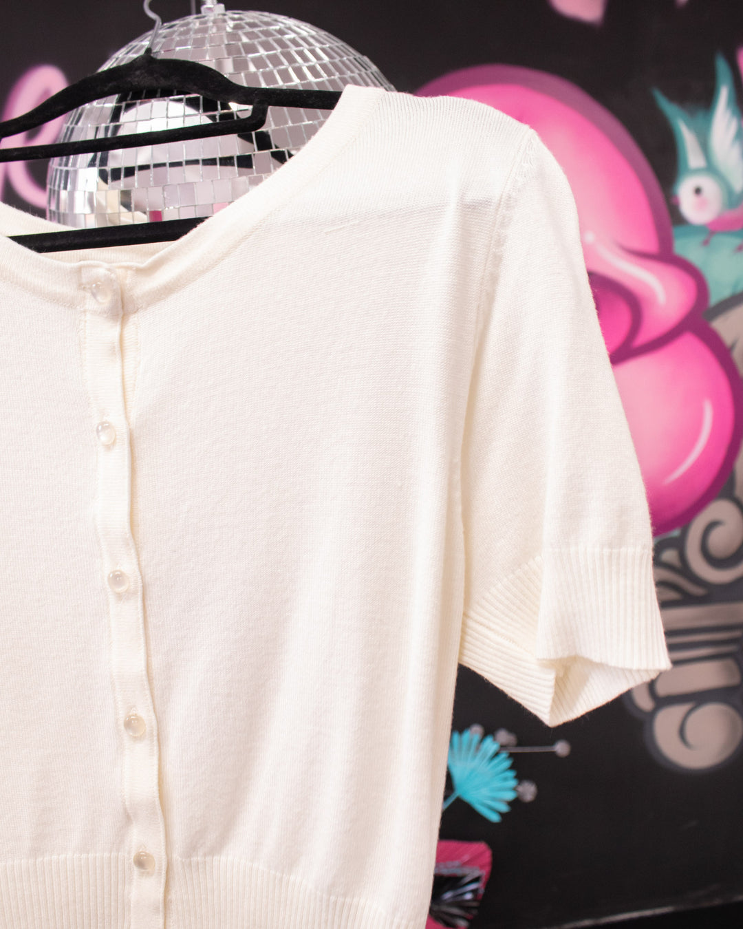 Ivory Sweater Size L (14) - Hell Bunny