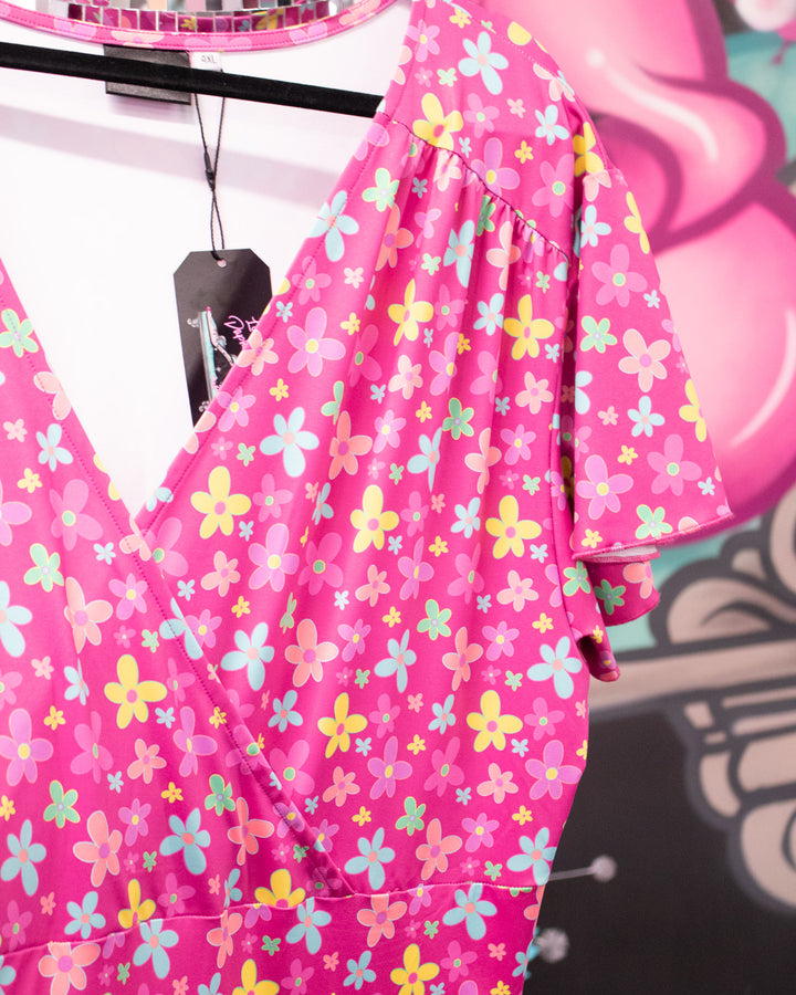 Pink Flowers Mimi - Size 4XL (22) - Love Daphne