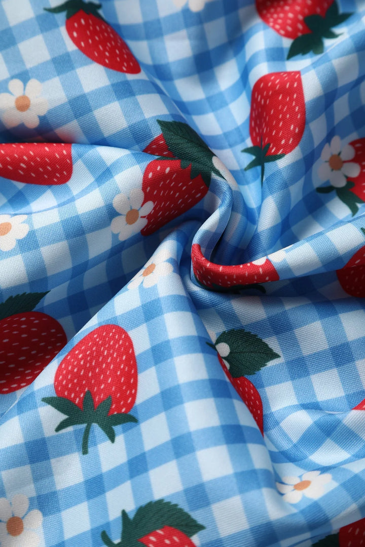 Lily Summer Strawberry Gingham Dress - Preorder for dispatch 12th September