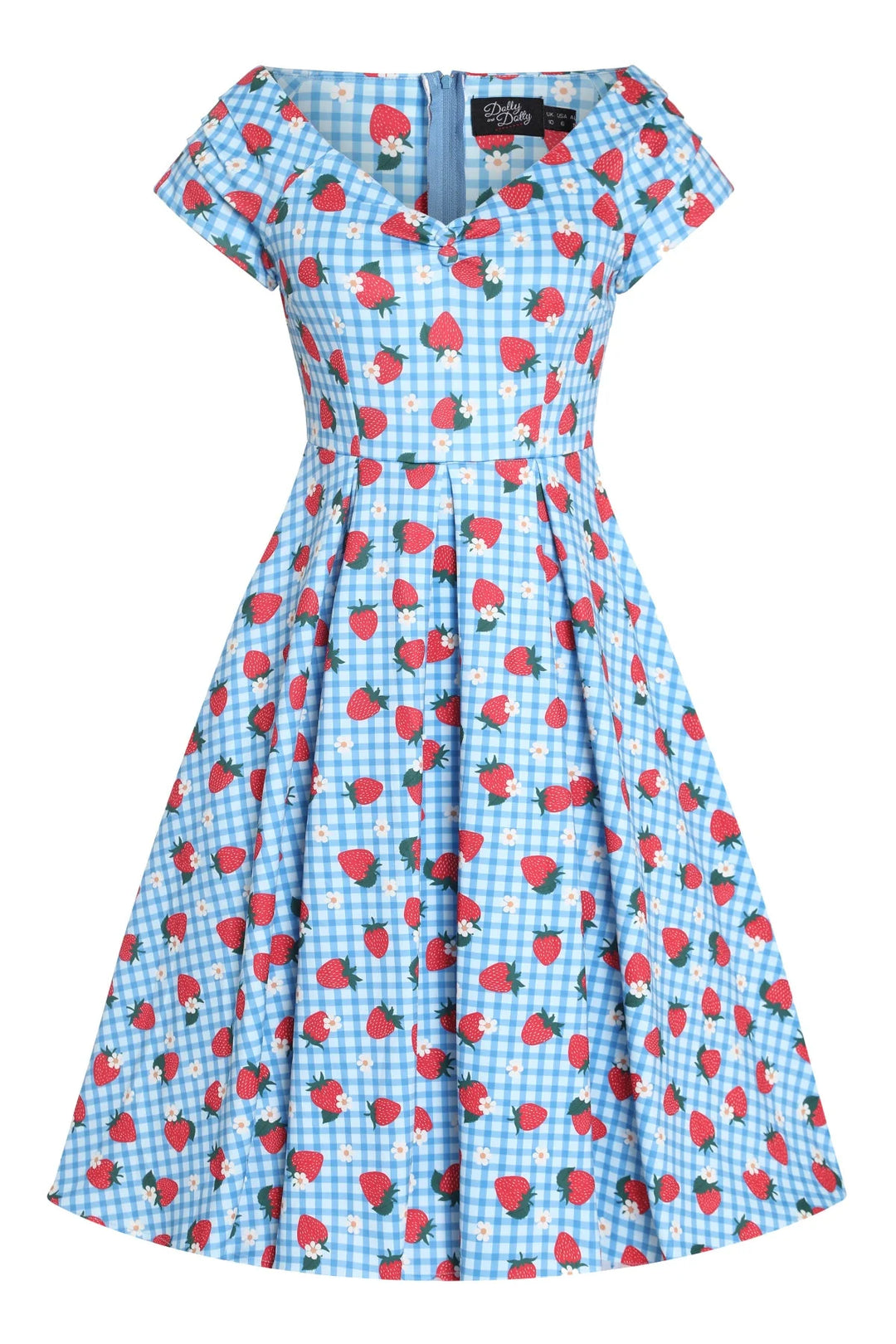 Lily Summer Strawberry Gingham Dress - Preorder for dispatch 12th September