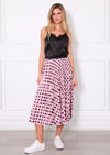 Polka Dot Pleated Skirt - Pink