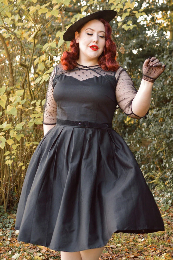 PREORDER - Elizabeth Dress in Black - Expected dispatch 9th October