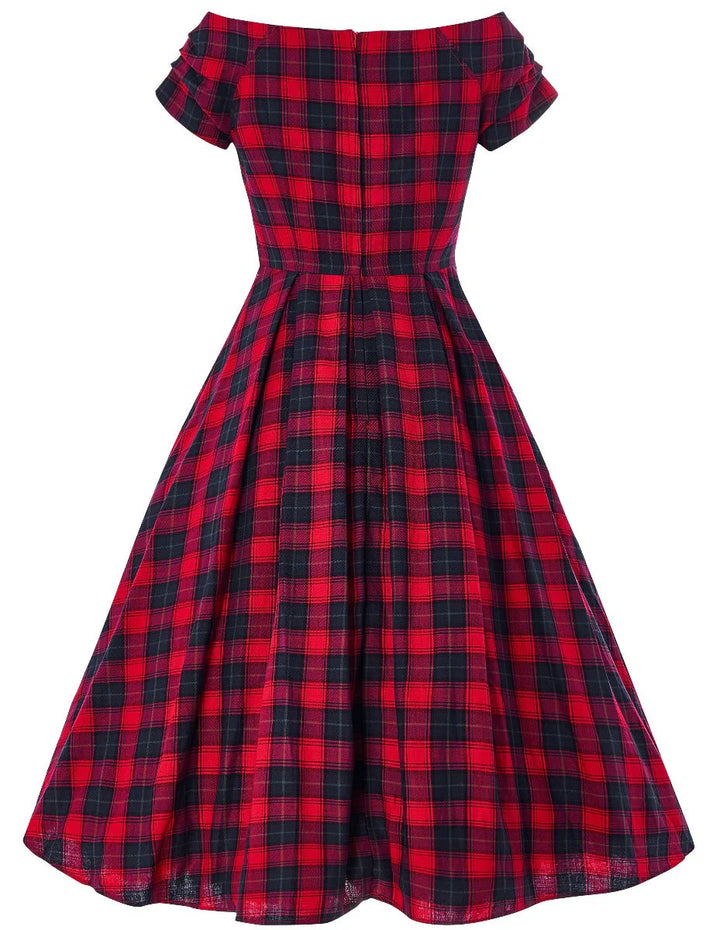 PREORDER - Lily Red Tartan Dress - Expected dispatch 22nd October