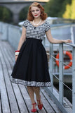 Lily Black and White Gingham Swing Dress