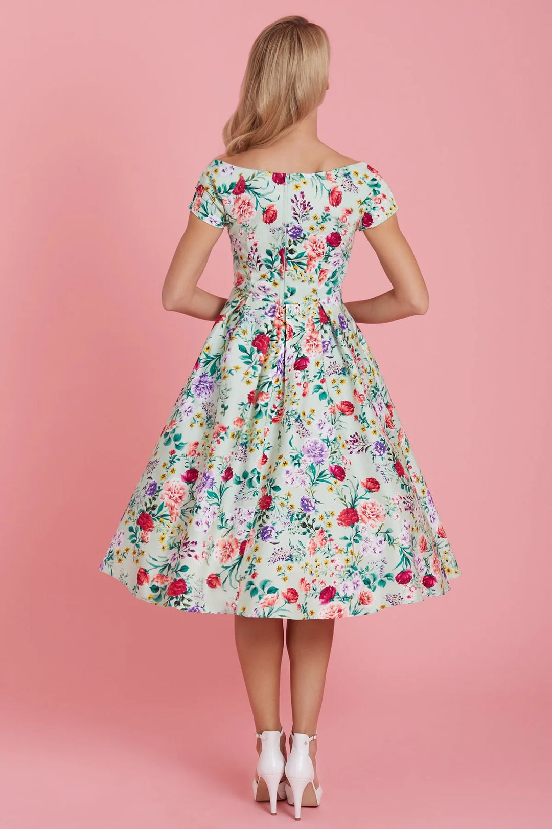 Lily Floral Dress in Mint - Preorder for dispatch 16th September