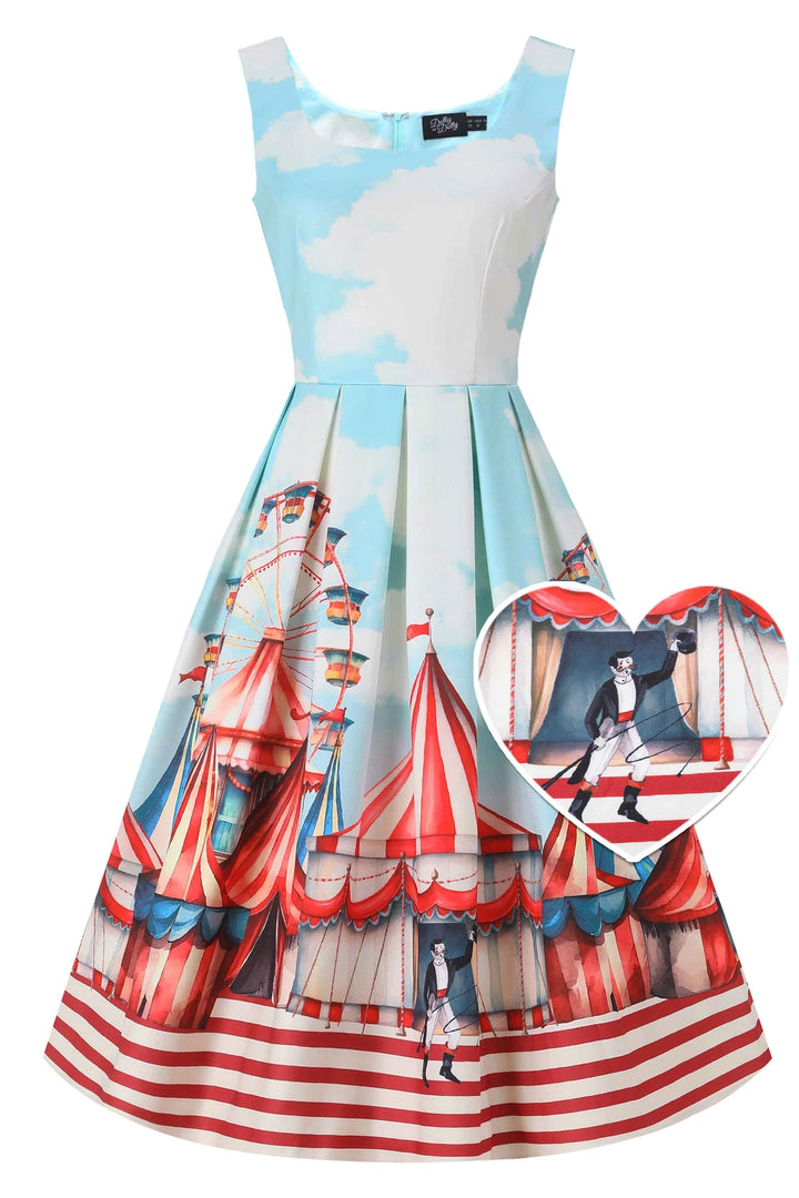 PREORDER - Amanda Vintage Circus Dress - Expected dispatch date 15th of July