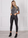Stella Lurex Tee - Metallic Black