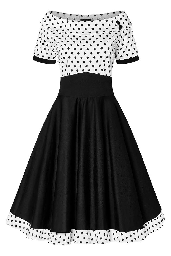 PREORDER - Darlene White and Black Polka - Estimated dispatch 30th of October