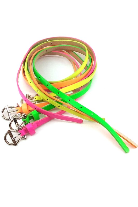 Skinny Neon Belt - Orange