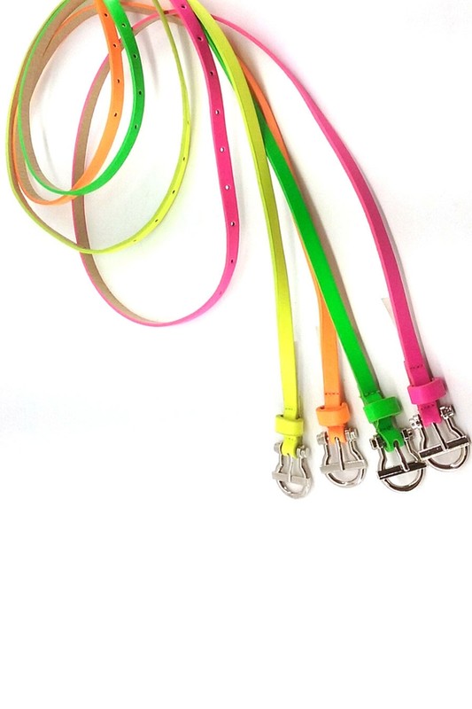 Skinny Neon Belt - Orange