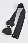 Bow Rhinestone Clinch Belt -  Fuschia