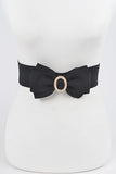 Bow Rhinestone Clinch Belt -  White