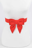 Bow Clinch Belt - Red