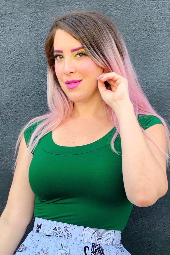 PREORDER - Retro Boat Neck Top in Kelly Green - Expected dispatch 7th of July