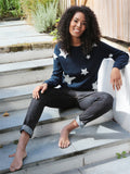 Sabrina Star Jumper - Blue and Silver