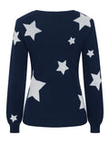 Sabrina Star Jumper - Blue and Silver