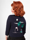 Lucy Flamingo Palm Cardigan
