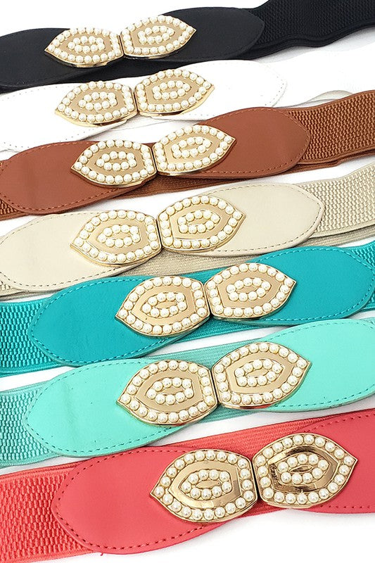 Pearl Elastic Belt -  Brown