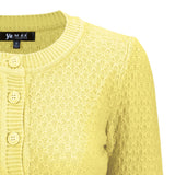 Lemon 3/4 Sleeve Cropped Cardigan