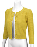 Honey 3/4 Sleeve Cropped Cardigan