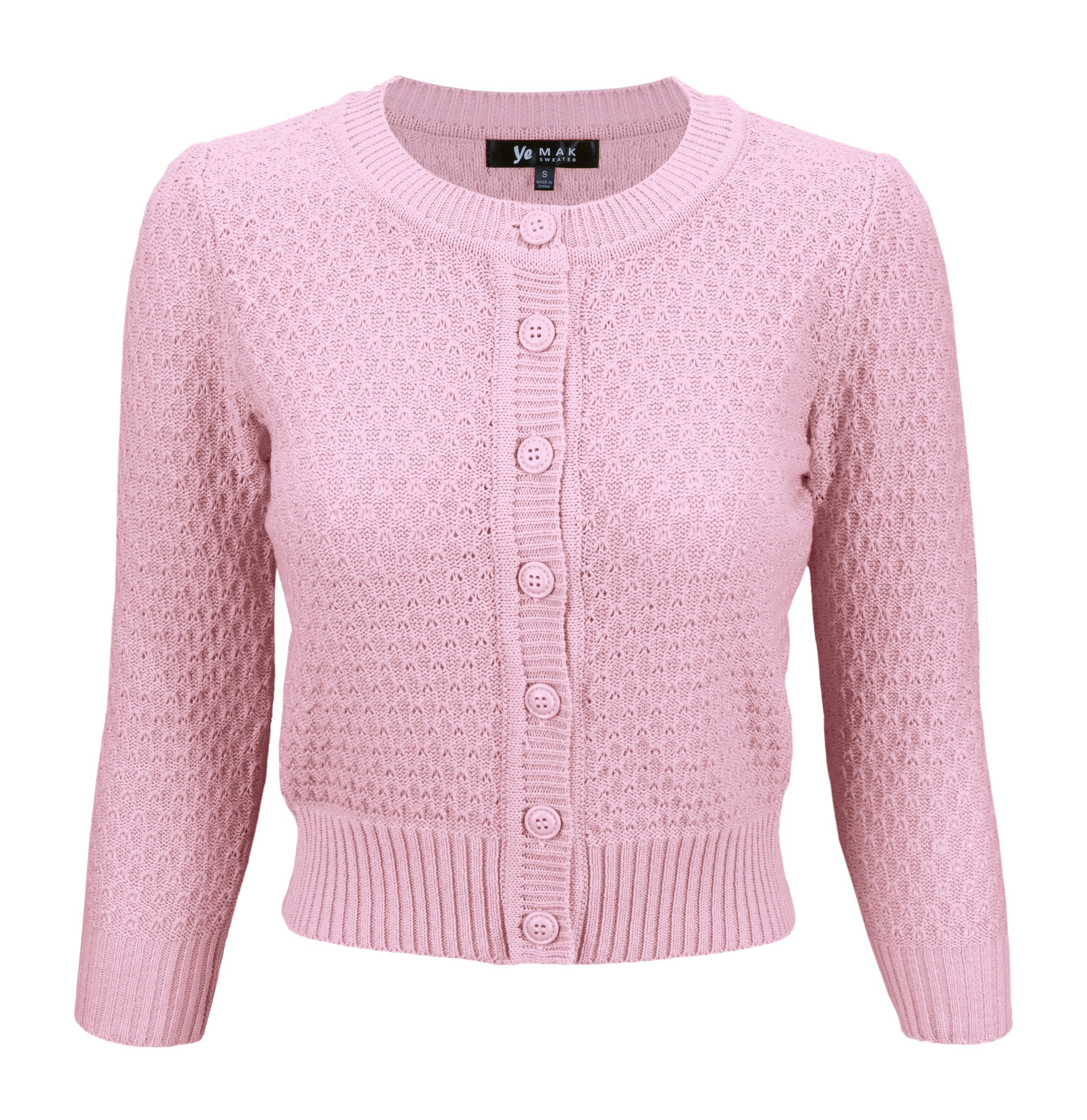 Pale pink shop cropped cardigan