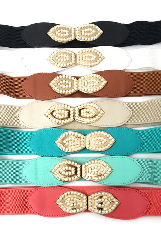 Pearl Elastic Belt -  Brown