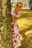 Lily Swing Dress in White Floral