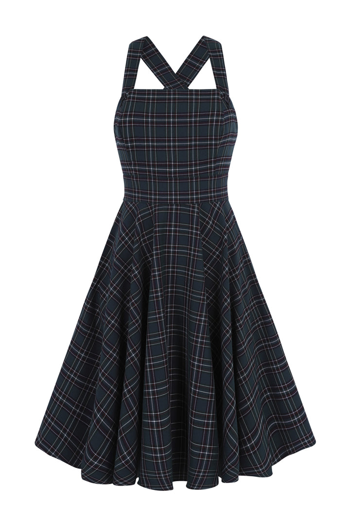 Peebles Pinafore Dress - Green - Preorder for dispatch 3rd of September