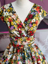 Red and Yellow Floral Greta Dress