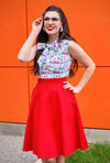 Charlotte Skirt in Red