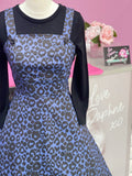 Penny Pinafore - Blue Leopard