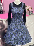 Penny Pinafore - Blue Leopard