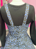 Penny Pinafore - Blue Leopard