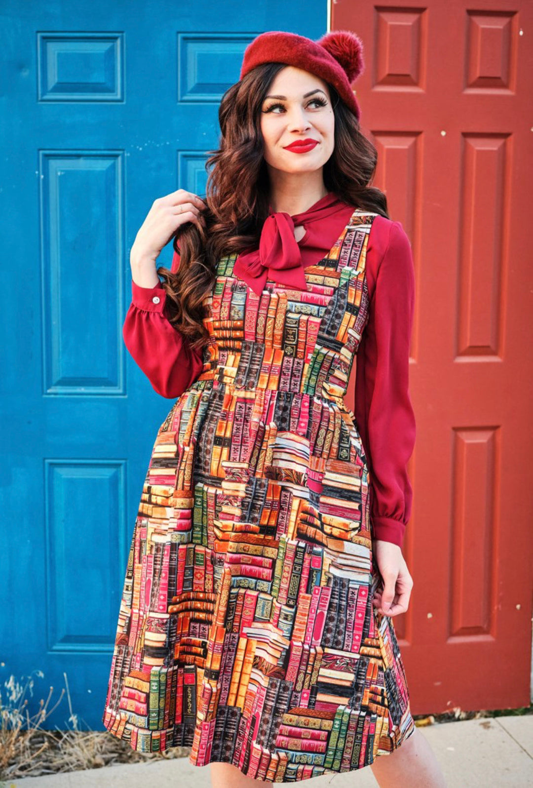 retro dress australia Vintage Orange Floral Tie-Back Sleeveless Dress, Retro Style, Bright Warm-* Floral Print, Fitted Flared Skirt