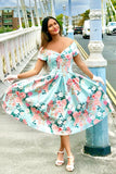 Lily Swing Dress in Mint Floral