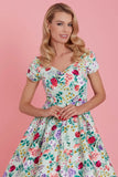 Lily Swing Dress in Green Floral